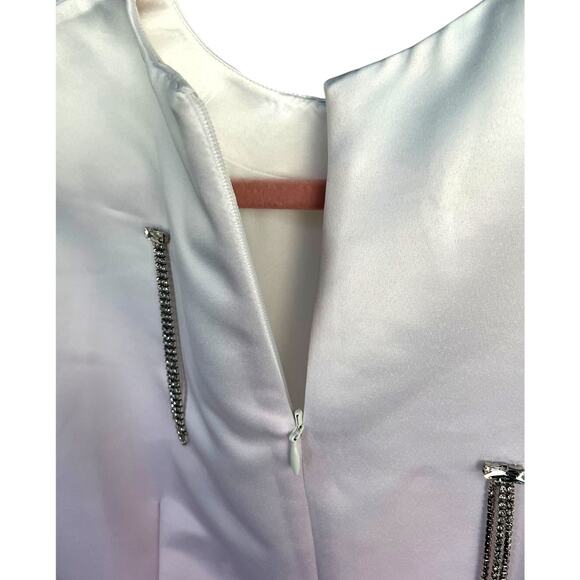 CYNTHIA ROWLEY, SIZE 8, WHITE AND PURPLE DRESS NWT - Picture 5 of 7